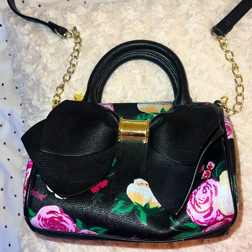 Betsey Johnson mini bow crossbody bag